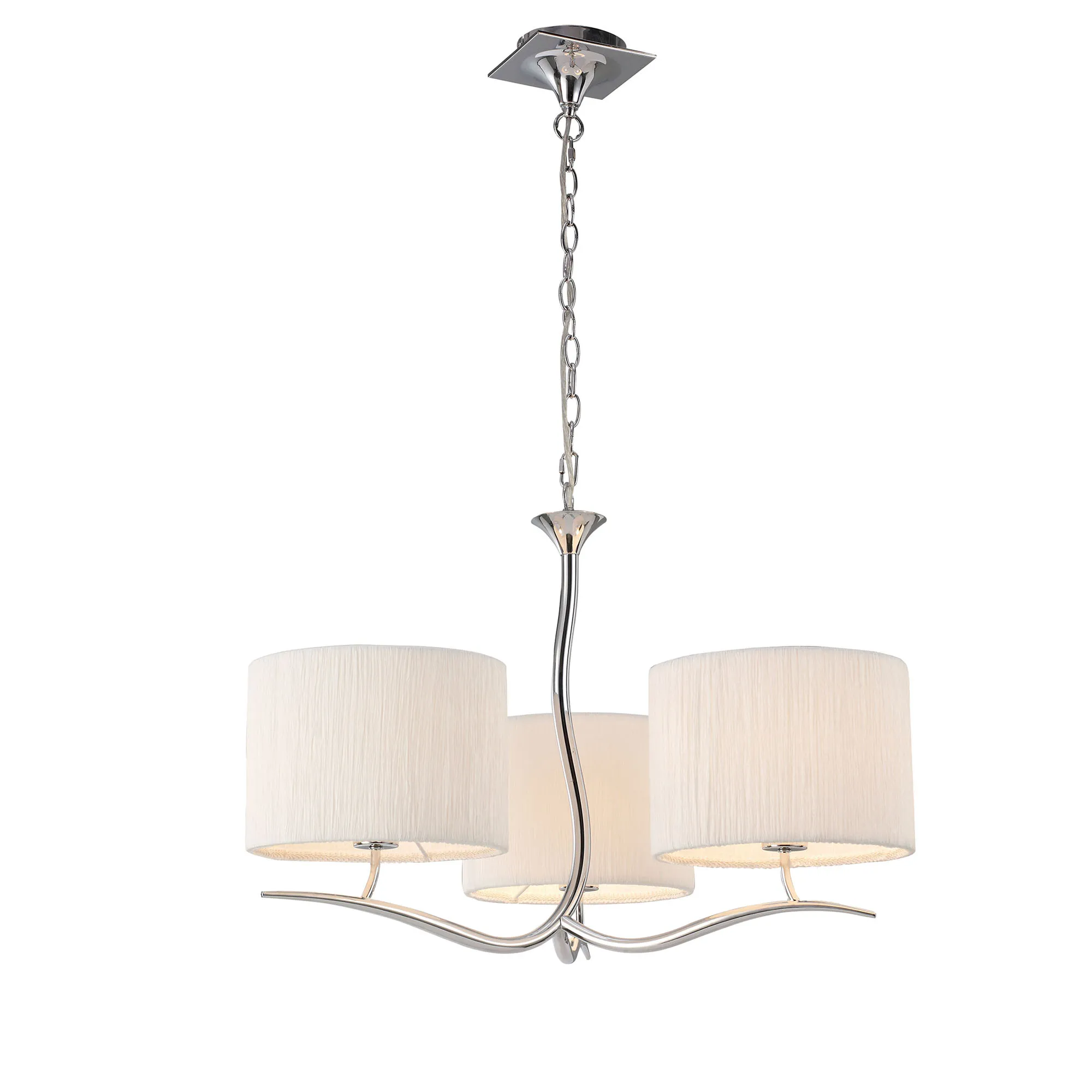 Eve Polished Chrome-White Ceiling Lights Mantra Multi Arm Fittings Eve Polished Chrome-White Ceiling Lights Mantra Multi Arm Fittings